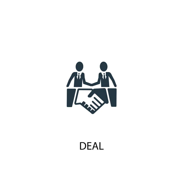 Icône deal. Illustration d'élément simple. concept deal conception de symbole. Peut être utilisé pour le web — Image vectorielle