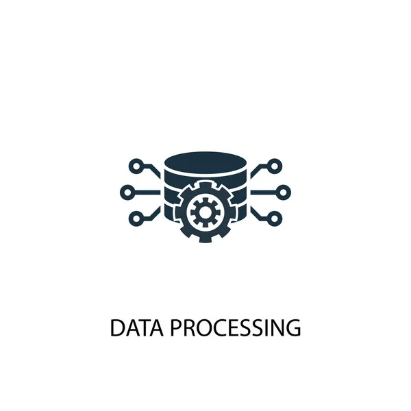 Ícone de processamento de dados. Ilustração de elemento simples. Design de símbolo de conceito de processamento de dados. Pode ser usado para web —  Vetores de Stock