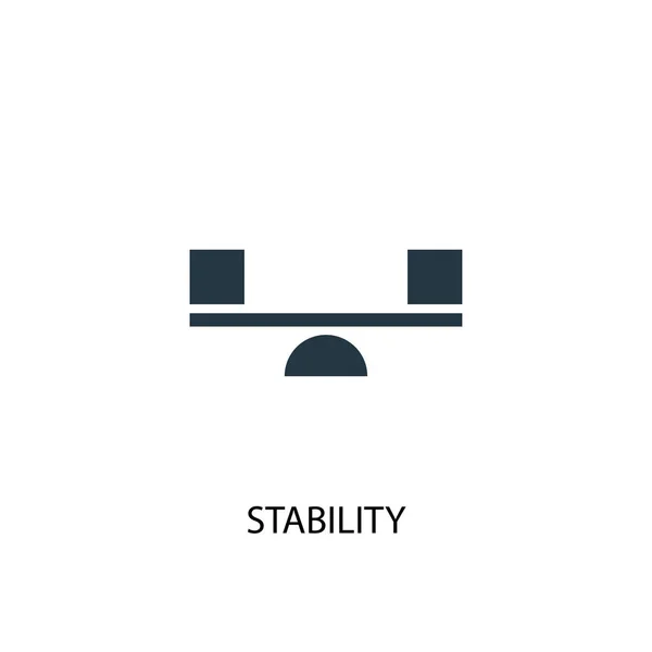 稳定性图标。简单元素说明。稳定性概念符号设计。可用于网络 — 图库矢量图片