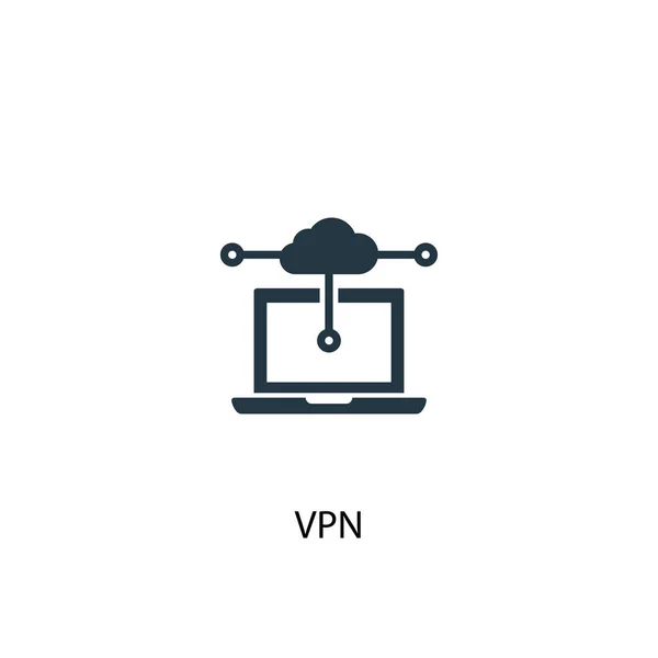 Ícone VPN. Ilustração de elemento simples. Design de símbolo de conceito VPN. Pode ser usado para web — Vetor de Stock