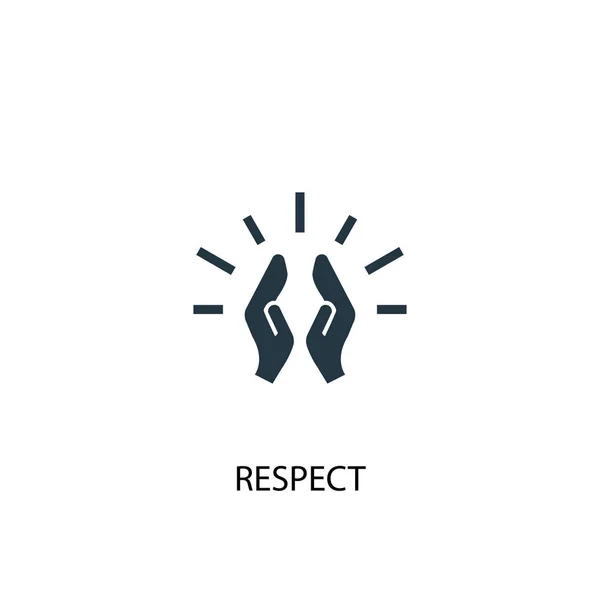 Respect icon. Simple element illustration. respect concept symbol design. Can be used for web — Stock Vector