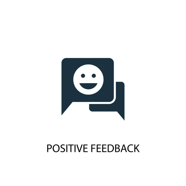 Ícone de feedback positivo. Ilustração de elemento simples. design de símbolo de conceito de feedback positivo. Pode ser usado para web —  Vetores de Stock