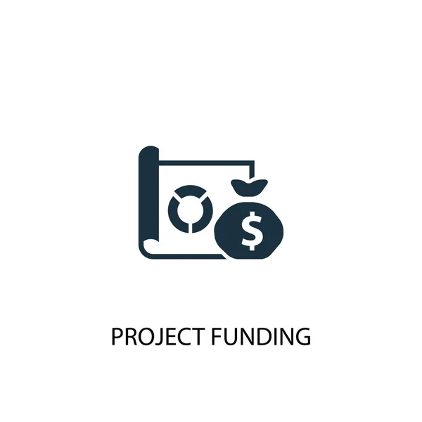 Icona del finanziamento del progetto. Illustrazione semplice elemento. progettazione di simboli per il finanziamento di progetti. Può essere utilizzato per il web — Vettoriale Stock