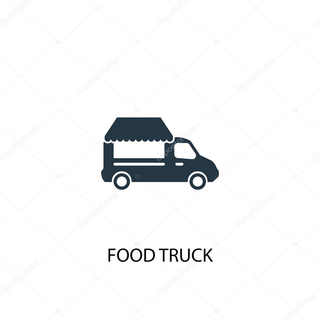 food truck icon. Simple element illustration. food truck concept symbol design. Can be used for web