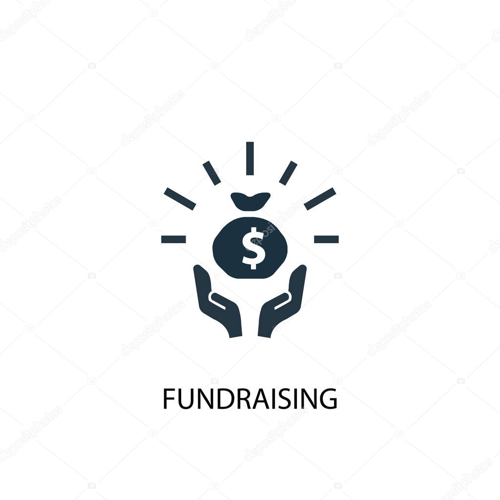 Fundraising icon. Simple element illustration. fundraising concept symbol design. Can be used for web and mobile.