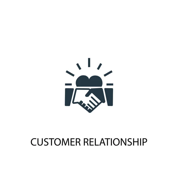 Müşteri ilişkileri simgesi. Basit eleman çizimi. müşteri ilişkileri kavramı sembol tasarımı. Web için kullanılabilir — Stok Vektör