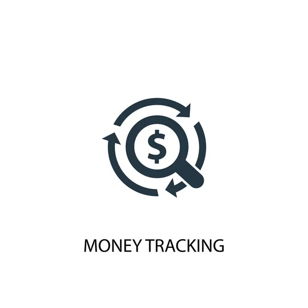 Geld-Tracking-Symbol. einfache Elementillustration. Geld-Tracking-Konzept Symboldesign. kann für das Web verwendet werden — Stockvektor