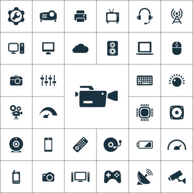 teknoloji simgeleri evrensel web ve Ui için ayarlayın