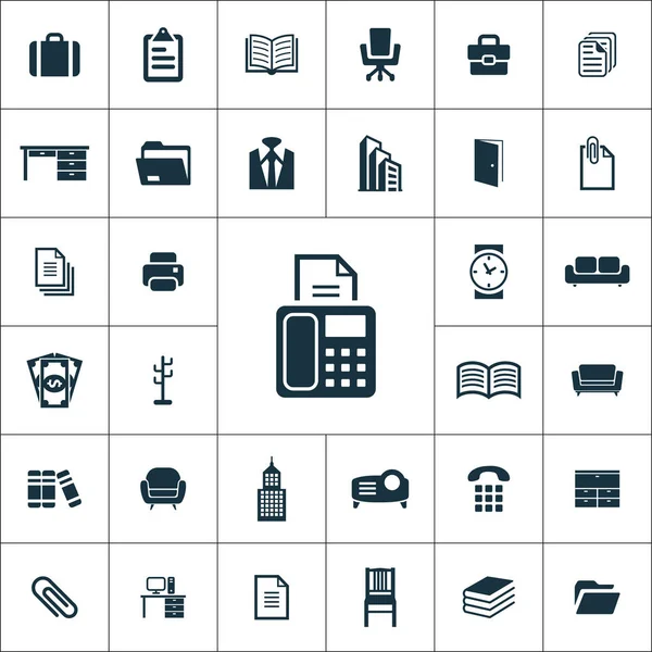 Office icons universal set for web and UI Royalty Free Stock Vectors