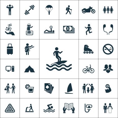 yaşam tarzı simgeleri evrensel web ve Ui için ayarlayın