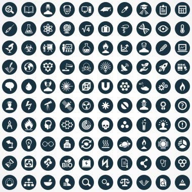 bilim 100 simgeleri evrensel web ve Ui için ayarlayın