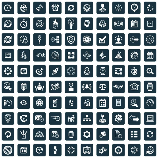 Gestion du temps 100 icônes ensemble universel pour le web et l'interface utilisateur — Image vectorielle