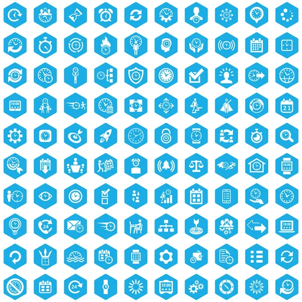 Gestión del tiempo 100 iconos universal set para web e interfaz de usuario — Vector de stock