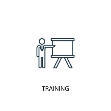 eğitim konsept satırı simgesi. Basit eleman çizimi. eğitim kavramı anahat sembol tasarımı. Web ve mobil cihazlar için kullanılabilir