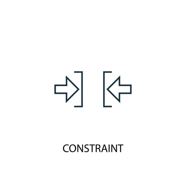 Constraint concept line icon. Simple element illustration. constraint concept outline symbol design. Can be used for web and mobile — Stock Vector