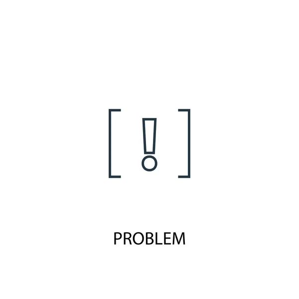 Σύμβολο της γραμμής concept προβλήματος. Απλή απεικόνιση στοιχείων. πρόβλημα σχεδίαση σύμβολο περίγραμμα. Μπορεί να χρησιμοποιηθεί για Web και κινητές συσκευές — Διανυσματικό Αρχείο