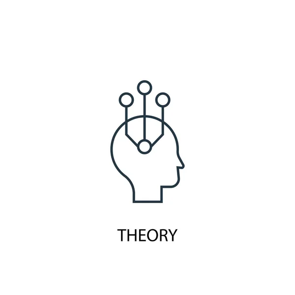 Teoría concepto línea icono. Ilustración de elementos simples. teoría concepto contorno símbolo diseño. Puede ser utilizado para web y móvil — Vector de stock