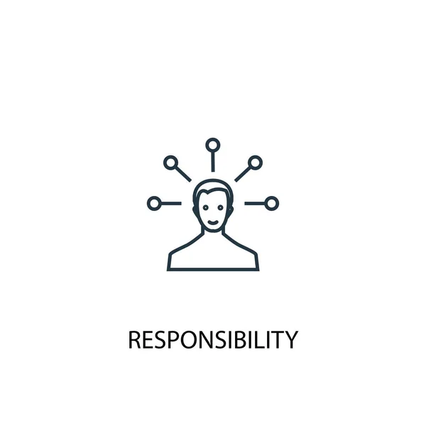 Icône de ligne de concept de responsabilité. Illustration d'élément simple. concept de responsabilité schéma symbole conception. Peut être utilisé pour le web et le mobile — Image vectorielle