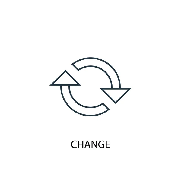 Changer l'icône de ligne de concept. Illustration d'élément simple. changement concept contour symbole conception. Peut être utilisé pour le web et le mobile — Image vectorielle