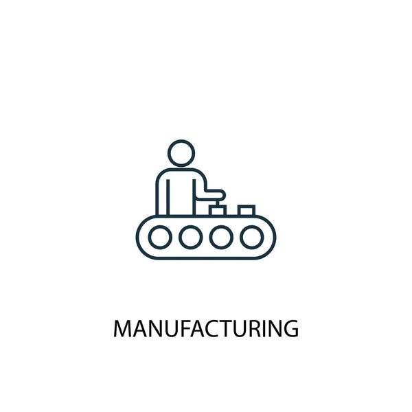 Manufacturing concept line icon. Simple element illustration. manufacturing concept outline symbol design. Can be used for web and mobile — Stock Vector