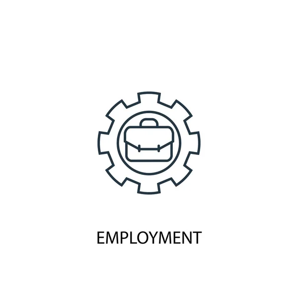 Ícone de linha de conceito de emprego. Ilustração de elemento simples. conceito de emprego esboço símbolo design. Pode ser usado para web e mobile —  Vetores de Stock