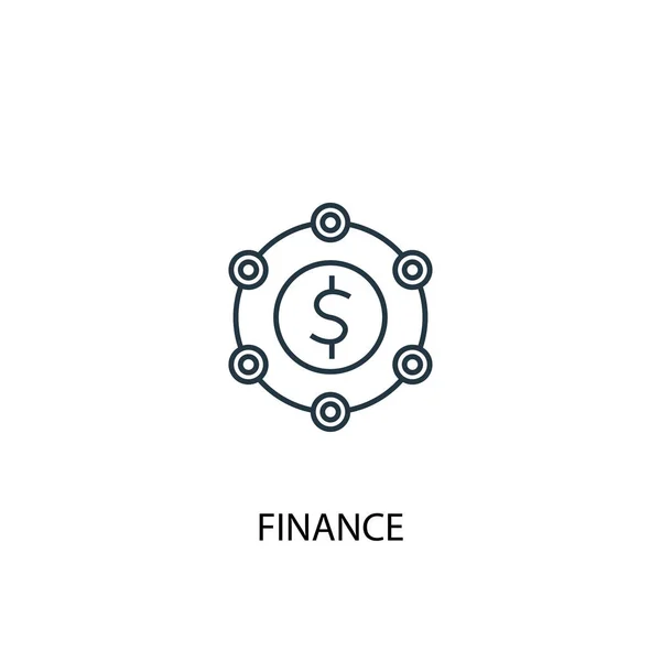 Ícone de linha conceito de finanças. Ilustração de elemento simples. design de símbolo de esboço de conceito de finanças. Pode ser usado para web e mobile —  Vetores de Stock