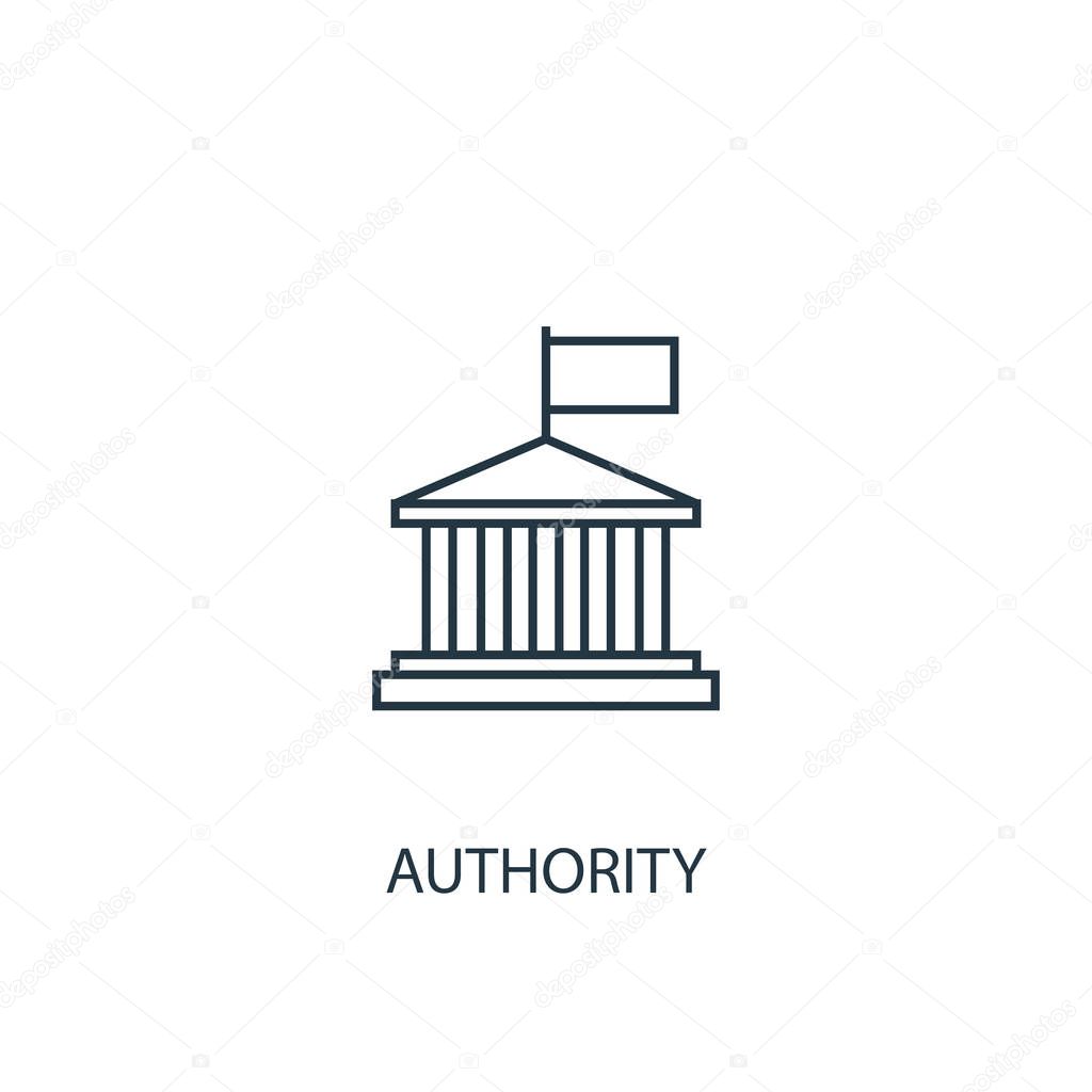 authority concept line icon. Simple element illustration. authority concept outline symbol design. Can be used for web and mobile