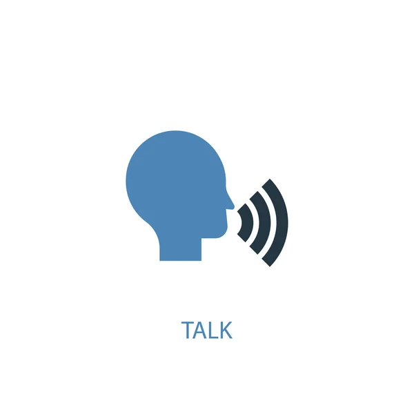 talk concept 2 colored icon. Simple blue element illustration. talk concept symbol design. Can be used for web and mobile