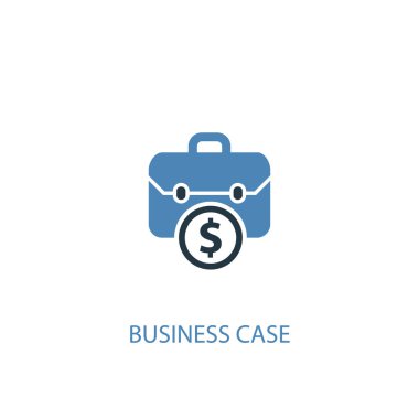 iş durum kavramı 2 renkli simgesi. Basit mavi eleman illüstrasyon. iş durum kavramı sembol tasarımı. Web ve mobil cihazlar için kullanılabilir