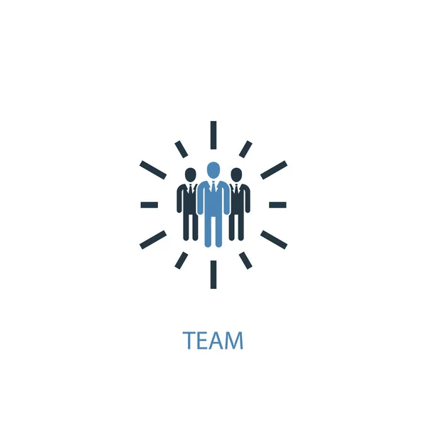Ομάδα ιδέα 2 έγχρωμο εικονίδιο. Εικόνα απλού μπλε στοιχείου. σχεδιασμό της ομάδας concept σύμβολο. Μπορεί να χρησιμοποιηθεί για Web και κινητές συσκευές — Διανυσματικό Αρχείο