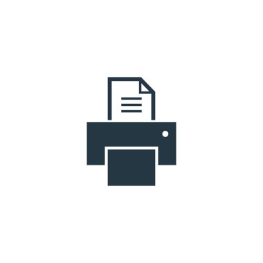 Yazıcı simgesi. Web ve mobil cihazlar için basit eleman çizimi