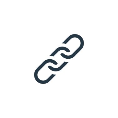 Zincir simgesi. Web ve mobil cihazlar için basit eleman çizimi