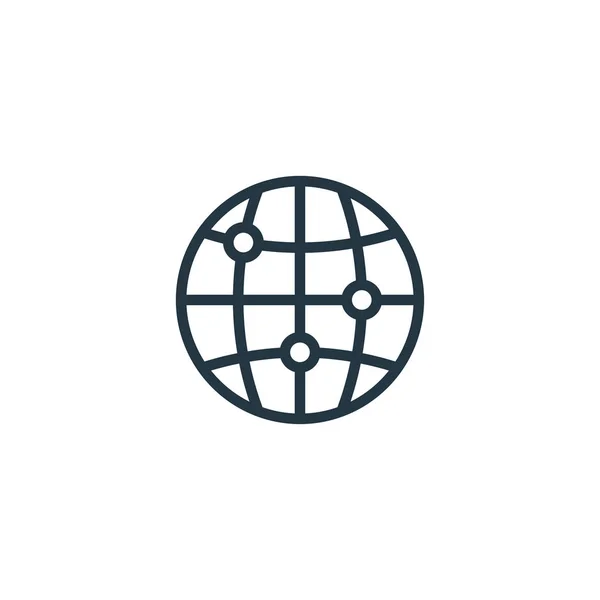 Globe ikon. Egyszerű elemillusztráció webes és mobil — Stock Vector