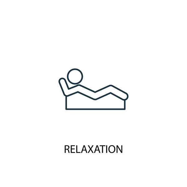 Panel relaxační koncepce. Ukázka jednoduchého prvku. návrh symbolu relaxačního konceptu. Lze použít pro webové a mobilní — Stockový vektor