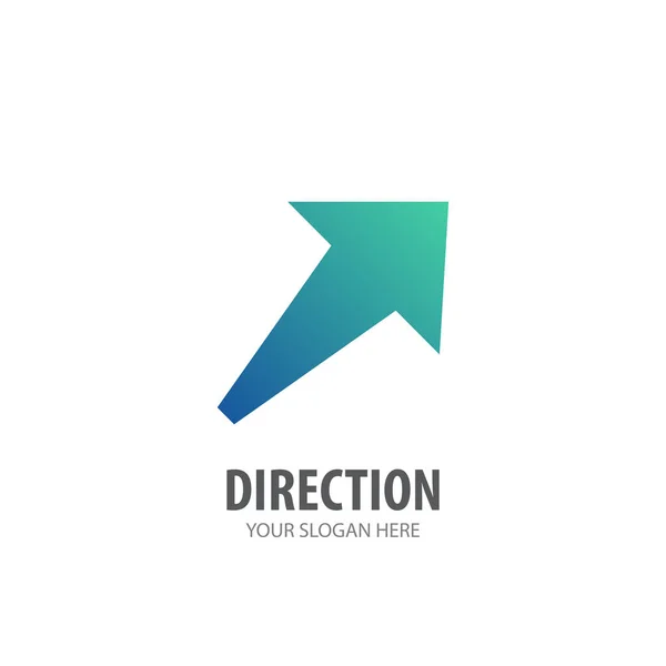 Logotipo de dirección para empresa. Diseño de la idea del logotipo de la dirección simple — Vector de stock