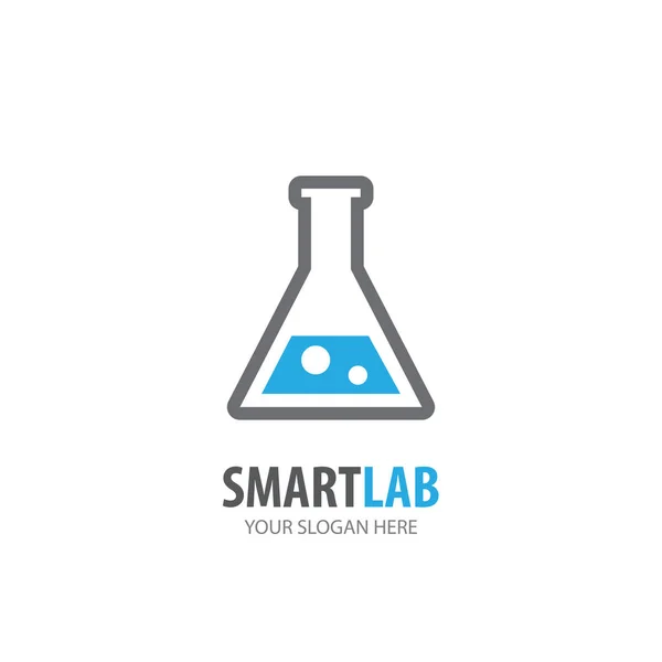 Логотип умной лаборатории для бизнес-компании. Simple Smart lab logotoDesign — стоковый вектор