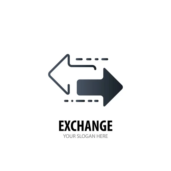 Биржевой логотип для деловой компании. Простой дизайн логотипа Exchange — стоковый вектор