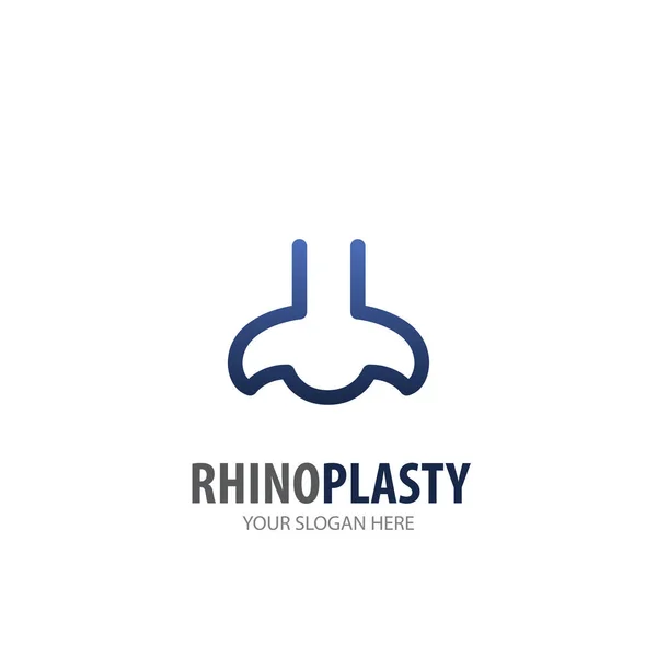 โลโก้ Rhinoplasty สําหรับ บริษัท ธุรกิจ การออกแบบความคิดโลโกไทป์ Rhinoplasty ง่าย — ภาพเวกเตอร์สต็อก