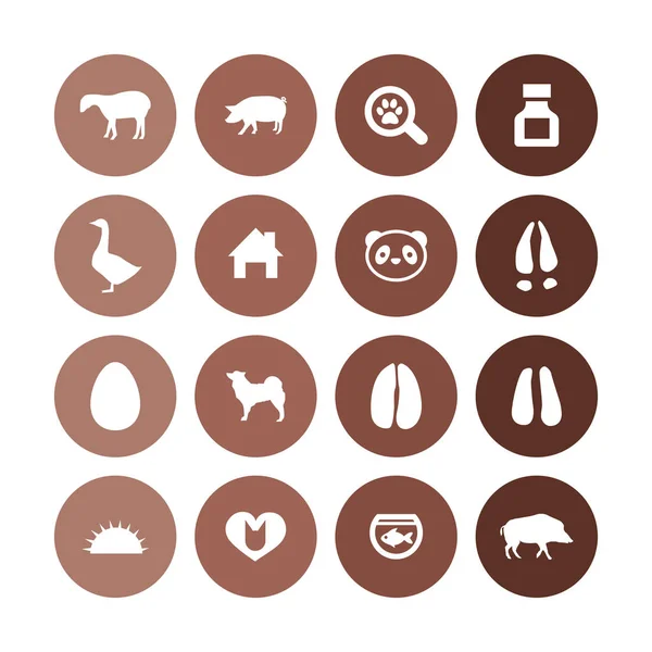 Animales, mascotas iconos conjunto universal para la web y la interfaz de usuario — Vector de stock