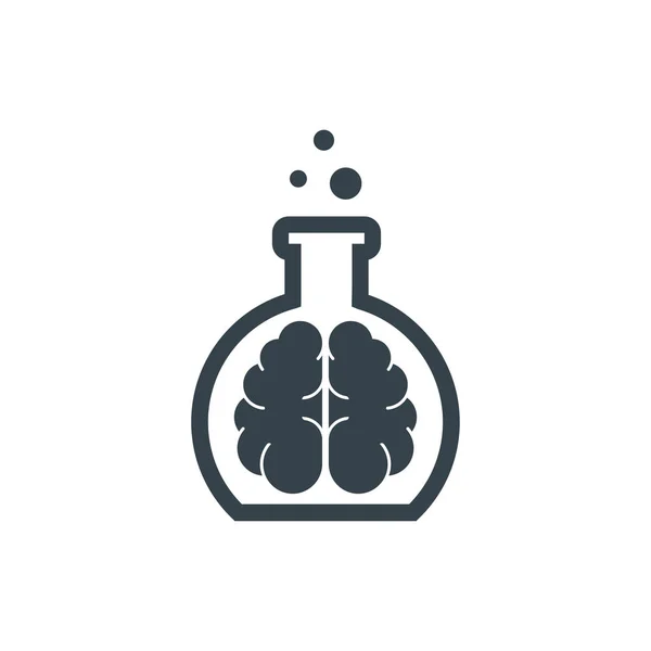 Laboratoire cerveau concept logotype modèle conception. Logo de l'entreprise icône forme. laboratoire cerveau illustration simple — Image vectorielle