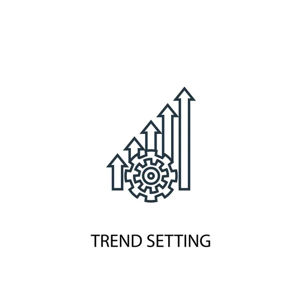 trend setting concept line icon. Simple element illustration. trend setting concept outline symbol design. Can be used for web and mobile