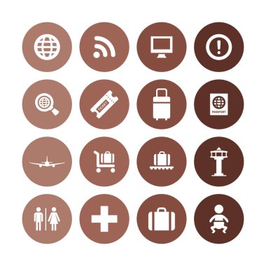 havaalanı simgeleri web ve Ui için evrensel ayarlayın