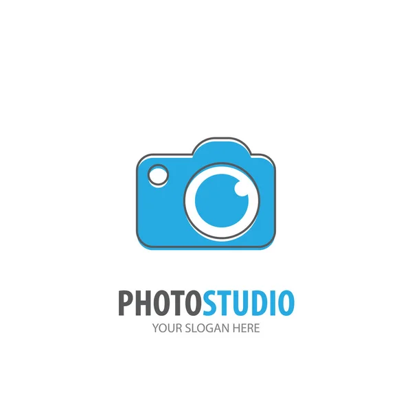 Logotipo del estudio de fotografía para empresa. Diseño simple de la idea del logotipo del estudio de fotografía — Vector de stock