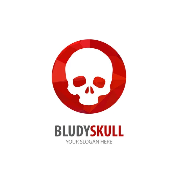 Bloody skull logo for business company. Simple Bloody skull logotype idea design