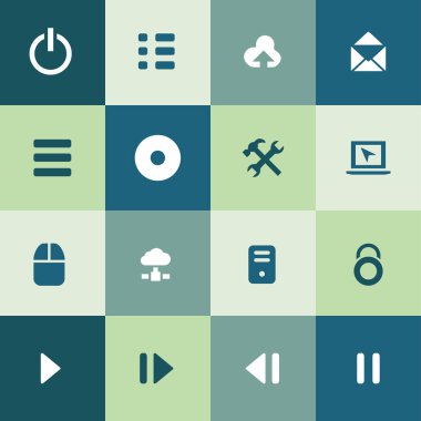 büyük veri, veritabanı simgeleri web ve Ui için evrensel set