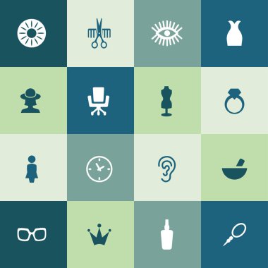 güzellik salonu simgeleri evrensel web ve Ui için ayarlayın