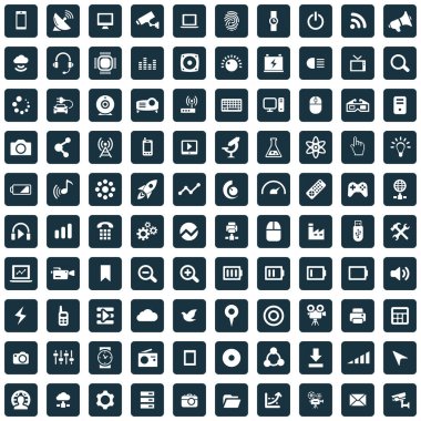 hi-tech 100 simgeler evrensel web ve Ui için ayarlayın