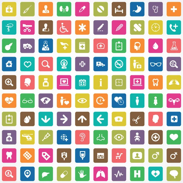 Doctor 100 icons universal set for web and UI — Stock Vector