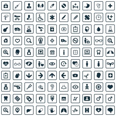 doktor 100 simgeleri evrensel web ve Ui için ayarlayın