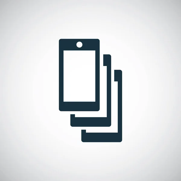 Icono de teléfonos inteligentes para la web y la interfaz de usuario en fondo blanco — Vector de stock